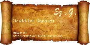 Szattler György névjegykártya