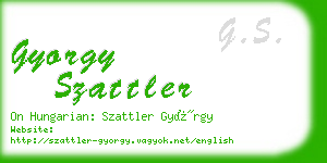 gyorgy szattler business card